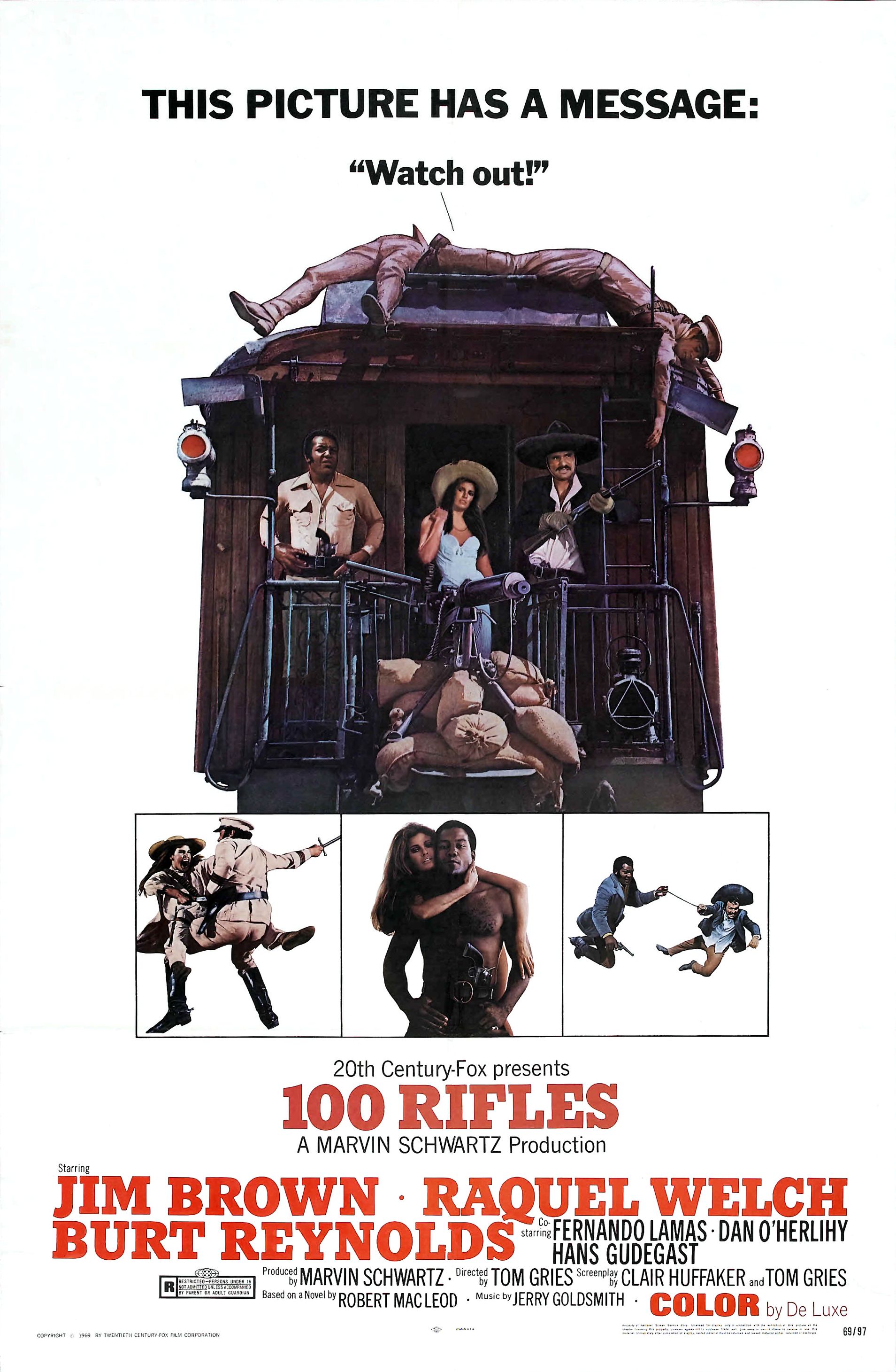 100 Rifles movie poster
